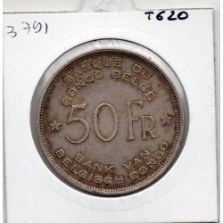 Congo Belge 50 francs 1944 TTB, KM 27 pièce de monnaie