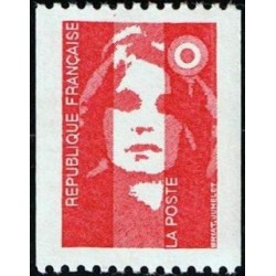 Timbre Yvert No 2819 Type Marianne du bicentenaire sans valeur rouge issu de roulette