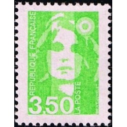 Timbre Yvert No 2821 Type Marianne du Bicentenaire, 3.50fr vert jaune