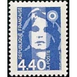 Timbre Yvert No 2822 Type Marianne du Bicentenaire, 4.40fr bleu