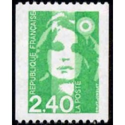 nTimbre Yvert No 2823 Type Marianne du Bicentenaire issu de roulette, 2.40fr vert