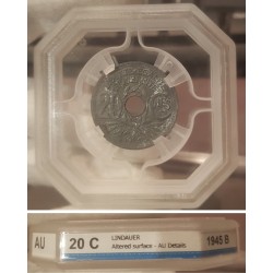 20 centimes Lindauer 1945 B Beaumont Sup, France pièce de monnaie