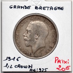 Grande Bretagne 1/2 crown 1916 TTB, KM 818.1 pièce de monnaie