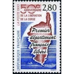 Timbre Yvert No 2829 La Corse, cinquantenaire de la libération