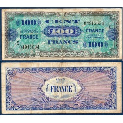 100F France série X TB- 1945 Billet du trésor Central