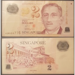 Singapour Pick N°46d, Billet de banque de 2 Dollar 2005