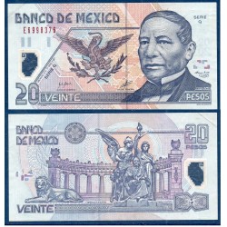 Mexique Pick N°116b, Billet de Banque de 20 pesos 17.5.2001