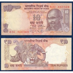 Inde Pick N°102o, Billet de banque de 10 Ruppes 2014 plaque A