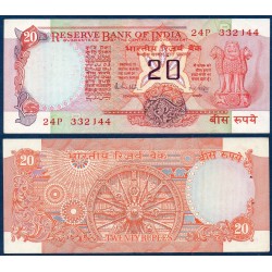 Inde Pick N°82h, Billet de banque de 20 Ruppes 1985-1990