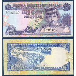 Brunei Pick N°13a, Neuf Billet de banque de 1 Ringgit 1969