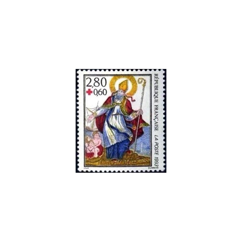 Timbre Yvert No 2853a Croix rouge issu de carnet, Saint Nicolas, imagerie de Metz