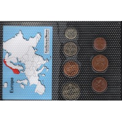 Norvège Série 7 pièces 1970-2003 FDC pièces de monnaie