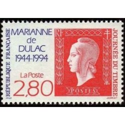Timbre Yvert No 2864  Journée du timbre, issu de carnet, 50 ans de la Marianne de Dulac