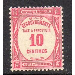 Timbre France Taxes Yvert 56 Type Recouvrement 10c Rose neuf **