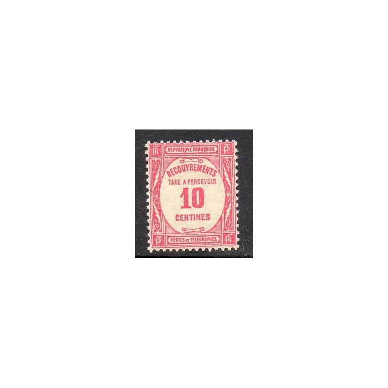 Timbre France Taxes Yvert 56 Type Recouvrement 10c Rose neuf ** Timbre France Taxes Yvert 56 Type Recouvrement 10c Rose neuf **