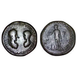 Ae27 PEntassarion Macrin et Duadumenien Pour la Moesie Inferieure (217-218), Marcianopolis