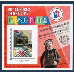 Bloc FFAP Yvert No 13 congrés de Cholet 2017, bureau des toiles Cholet