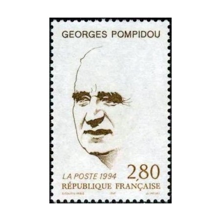 Timbre Yvert No 2875 Georges pompidou