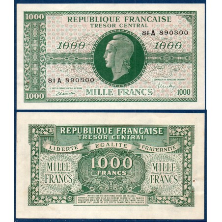 1000 Francs Marianne Sup 1945 série A Billet du trésor Central