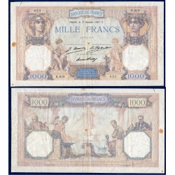 1000 Francs Cérès et Mercure TB 17.10.1927 Billet de la banque de France
