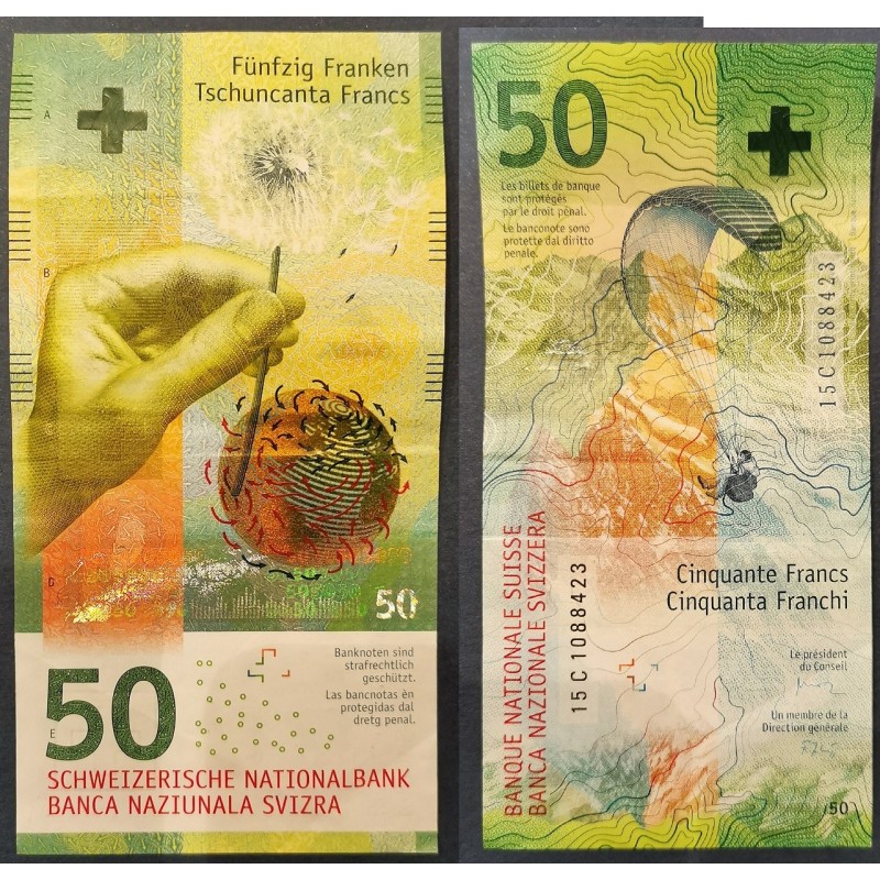 Suisse Pick N°77c, Billet de banque de 50 Francs 2015
