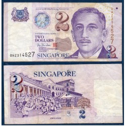 Singapour Pick N°38, TTB Billet de banque de 2 Dollar 1999