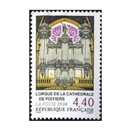 Timbre Yvert No 2890 Orgue la cathédrale de Poitiers