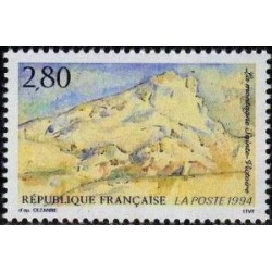 Timbre Yvert No 2891 la montagne Sainte Victoire par Cézanne