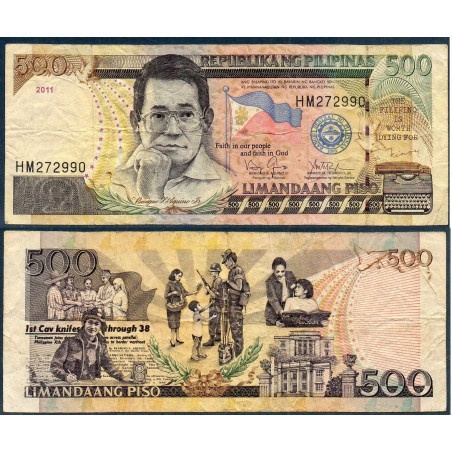 Philippines Pick N°196b, Billet de banque de 500 Piso 2005-2009