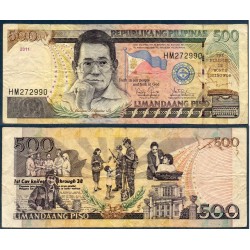 Philippines Pick N°196c, Billet de banque de 500 Piso 2010-2012