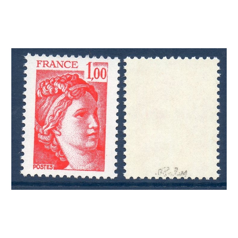 Timbre France Yvert No 1972a sans phosphore variété Type Sabine