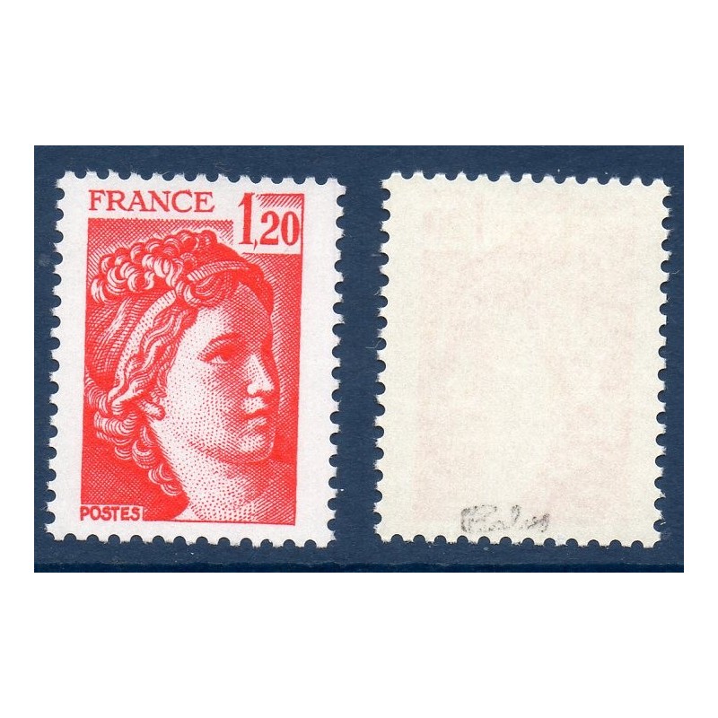 Timbre France Yvert No 1974b sans phosphore variété Type Sabine