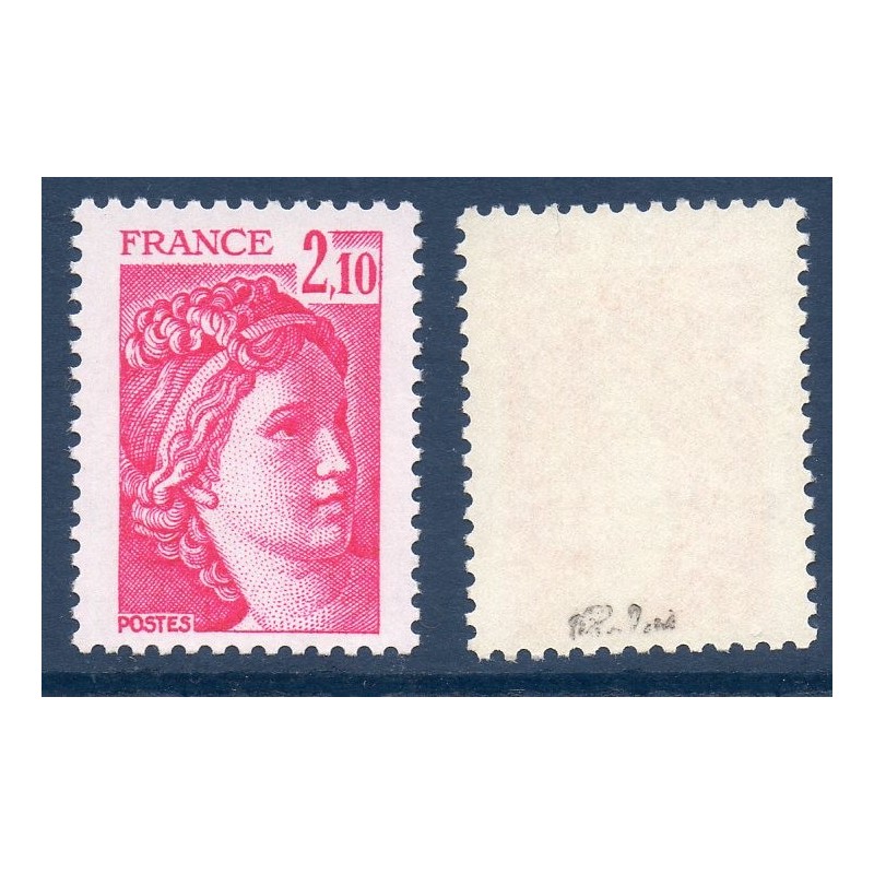 Timbre France Yvert No 1978b sans phosphore variété Type Sabine