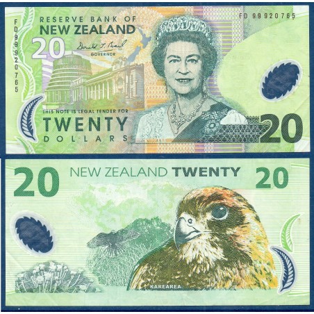 Nouvelle Zelande Pick N°187a, Billet de banque de 20 Dollars 1999