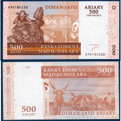 Madagascar Pick N°88a, Billet de banque de 500 Ariary : 2500 Francs 2004