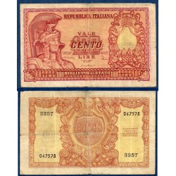Italie Pick N°92b, Billet de banque de 100 Lire 1951