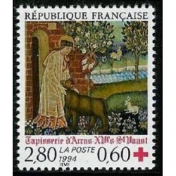 Timbre Yvert No 2915a Croix rouge, Issu de carnet, Tapisserie d'Arras, Saint Vaast