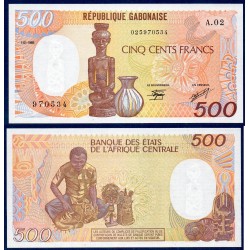 Gabon Pick N°8, Billet de banque de 500 Francs 1985