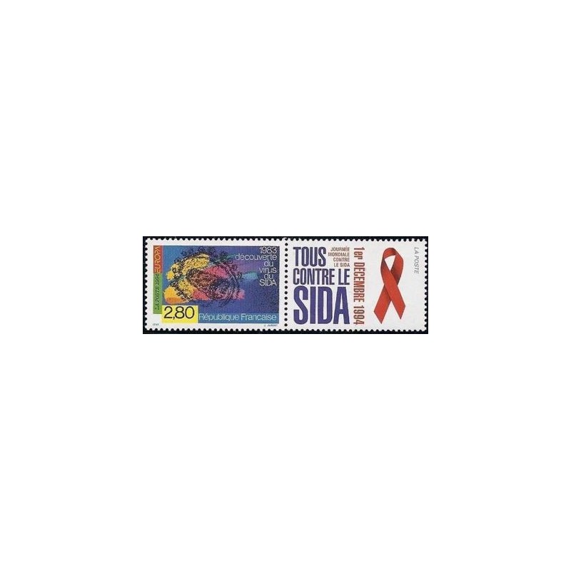 Timbre Yvert No 2916 SIDA, journée mondiale de lutte