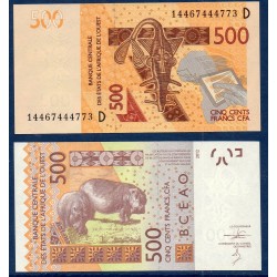 BCEAO Pick 419Dc pour le Mali, Billet de banque de 500 Francs CFA 2014