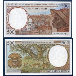 Afrique Centrale Pick 401Lb pour le Gabon, Billet de banque de 500 Francs CFA 1994