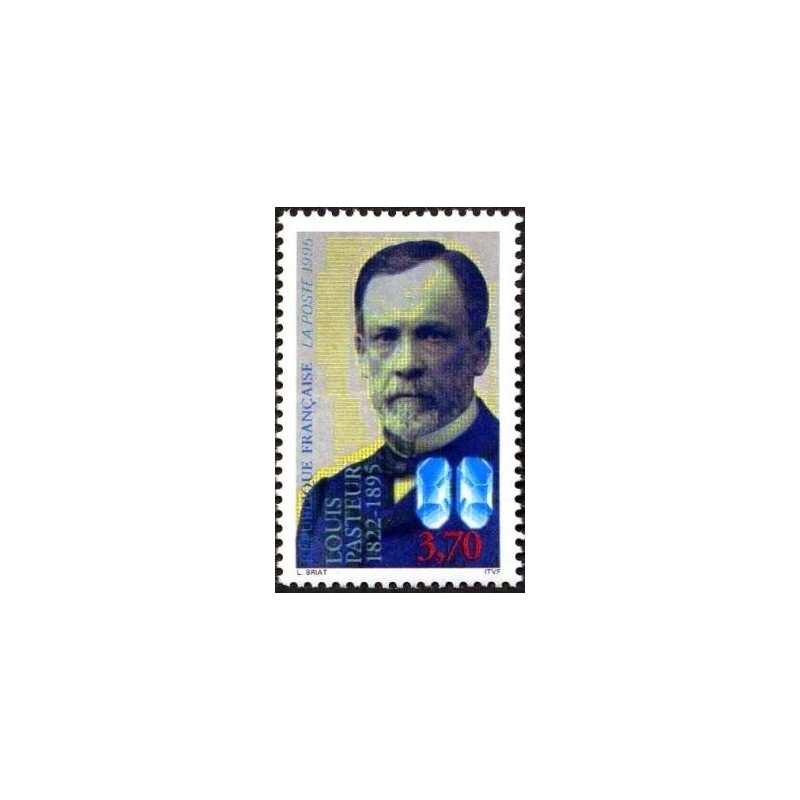 Timbre Yvert No 2925 Centenaire de la mort de Louis Pasteur