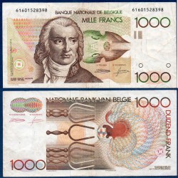 Belgique Pick N°144a, Billet de banque de 1000 Francs Belge 1980-1996