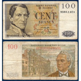 Belgique Pick N°129c, Billet de banque de 100 Francs Belge 27.1.1948