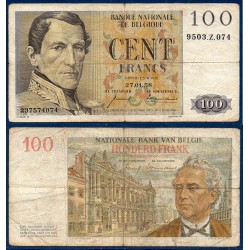 Belgique Pick N°129c, Billet de banque de 100 Francs Belge 27.1.1948