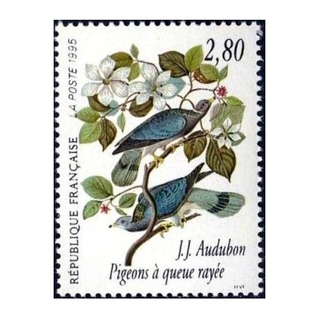 Timbre Yvert No 2930 Audubon, série arts décoratifs, les oiseaux