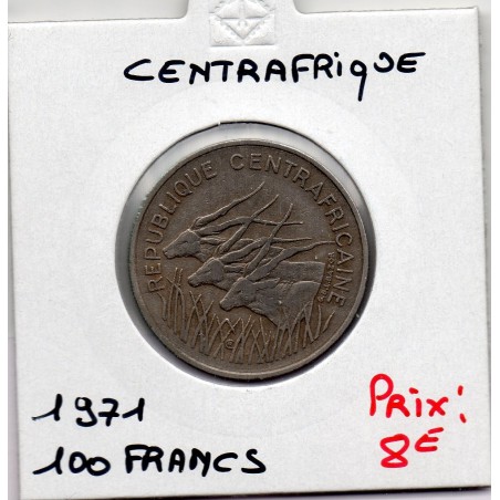 Centrafrique 100 francs 1971 TTB+, KM 6 pièce de monnaie