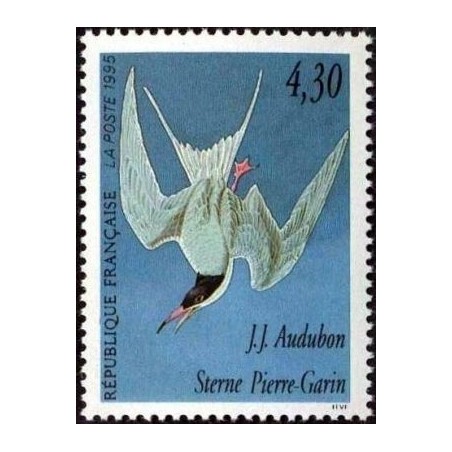 Timbre Yvert No 2931 Audubon, série arts décoratifs, les oiseaux