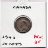 Canada 10 cents 1943 TTB, KM 34 pièce de monnaie