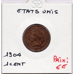 Etats Unis 1 cent 1904 TTB, KM 90a pièce de monnaie